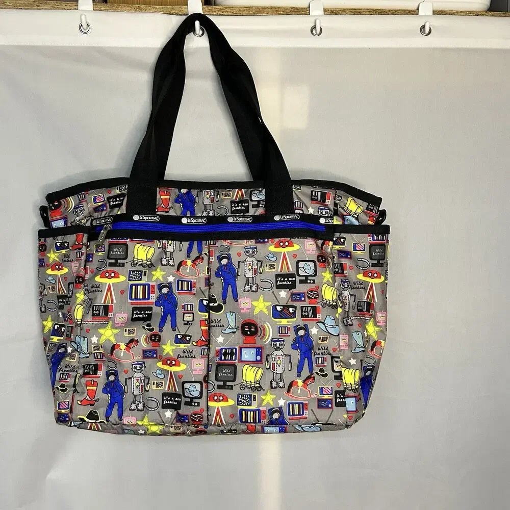 LeSportsac Ryan Baby Tote Diaper Bag Buckaroo HTF Rare With Changing Pad